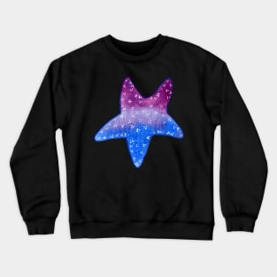 Purple and Blue Watercolor Starfish Crewneck Sweatshirt